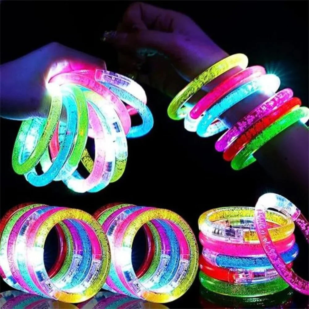 24Pcs Glow in the Dark Party Supplies for Kids/Adults, Flashing Light up Toys